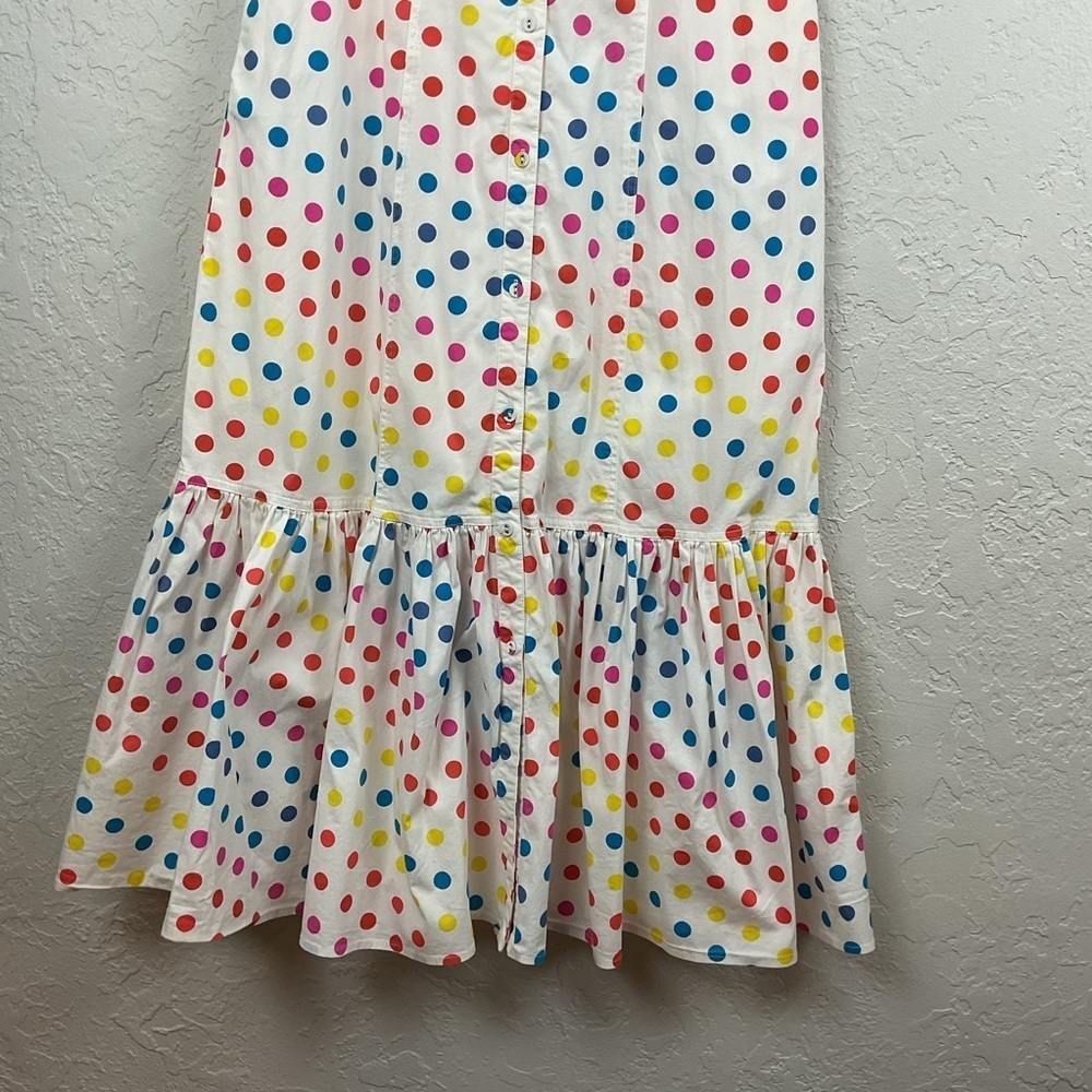 Color Me Courtney Dipping Dot Button-Down Midi Dress Sz 4 - Picture 3 of 10
